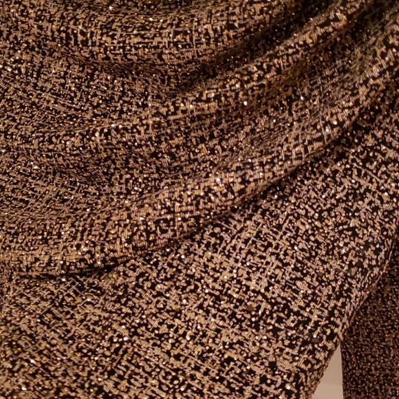 MSK Glitter Gold Cowl Neck/Open Back Detail Top. - Picture 5 of 6
